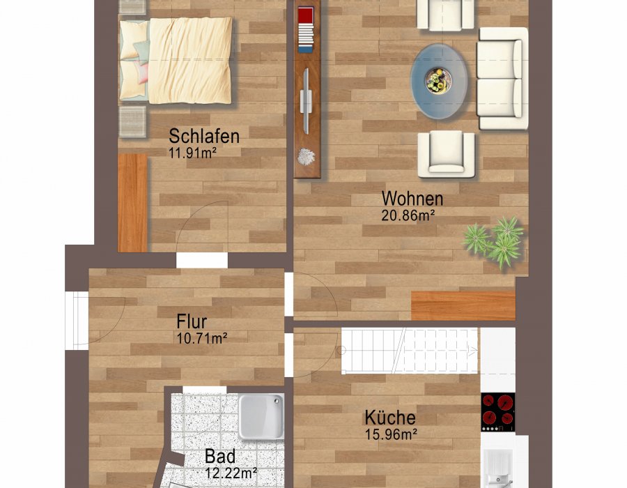 Gemütliche und ruhige Dachgeschoßwohnung im beliebten Dichterviertel Bild 8